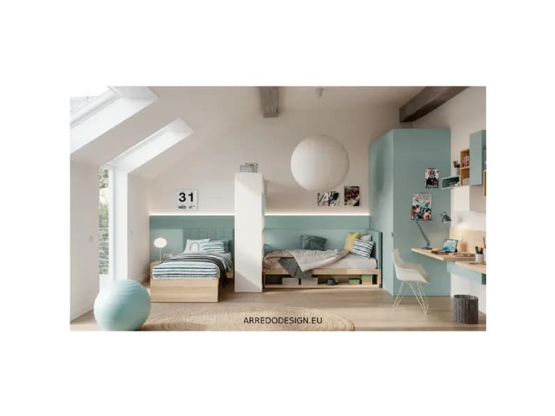 Cameretta 07b Doimo cityline letti a terra a prezzo Outlet